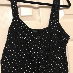 Loft navy polka dot jumpsuit